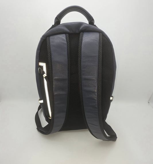 Coach Hitch Leather Backpack – Black with Metallic "C" Logo