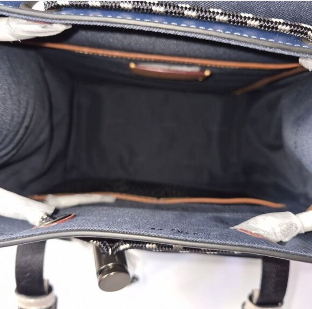 Coach League Flap Backpack — Midnight Navy Leather