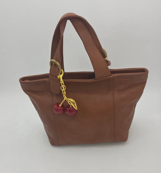 Vintage Coach Glove-Tanned Cowhide Tote – Tan/Cognac, Gold Hardware