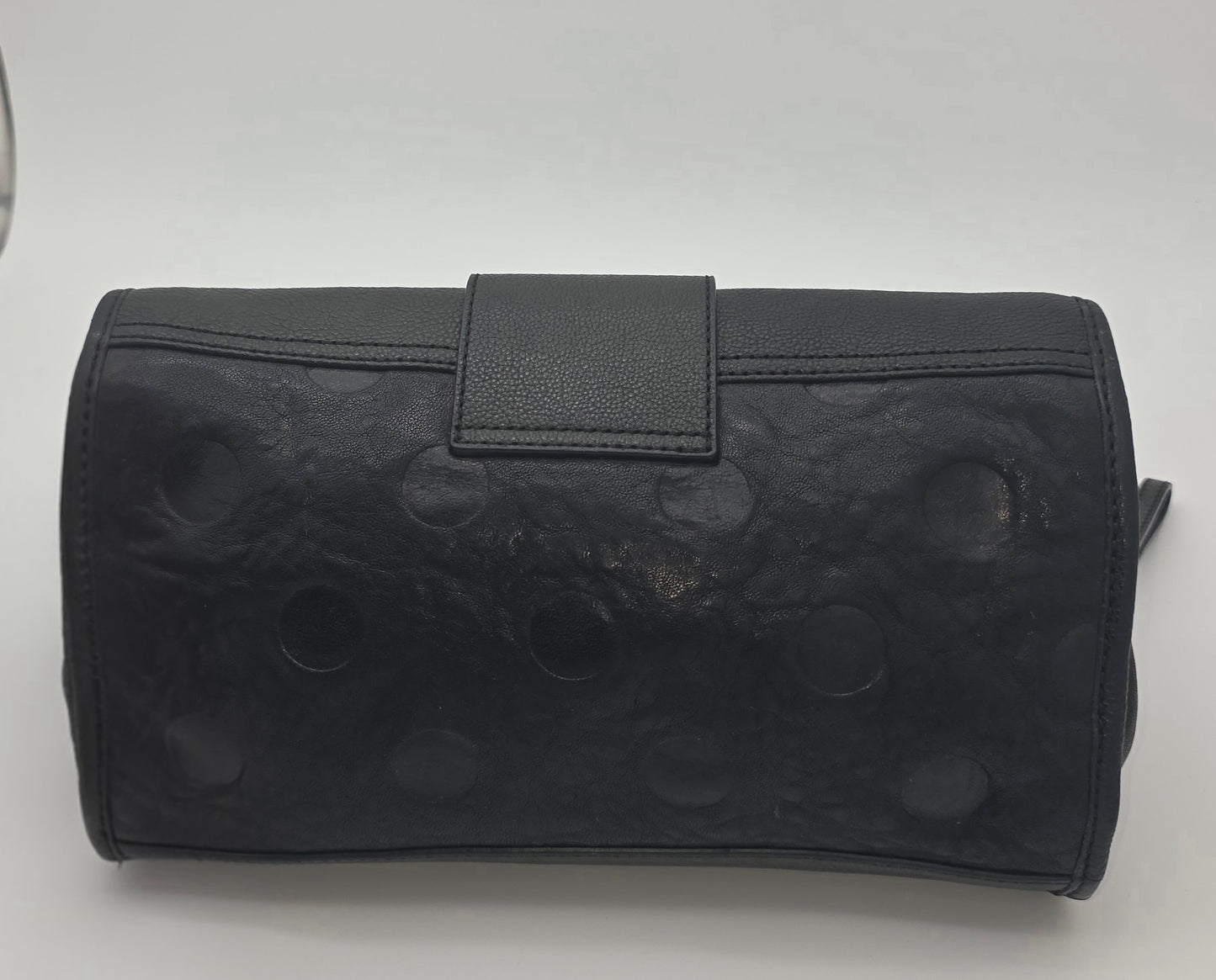 Marc by Marc Jacobs Black Polka Dot Embossed Leather Wristlet Clutch