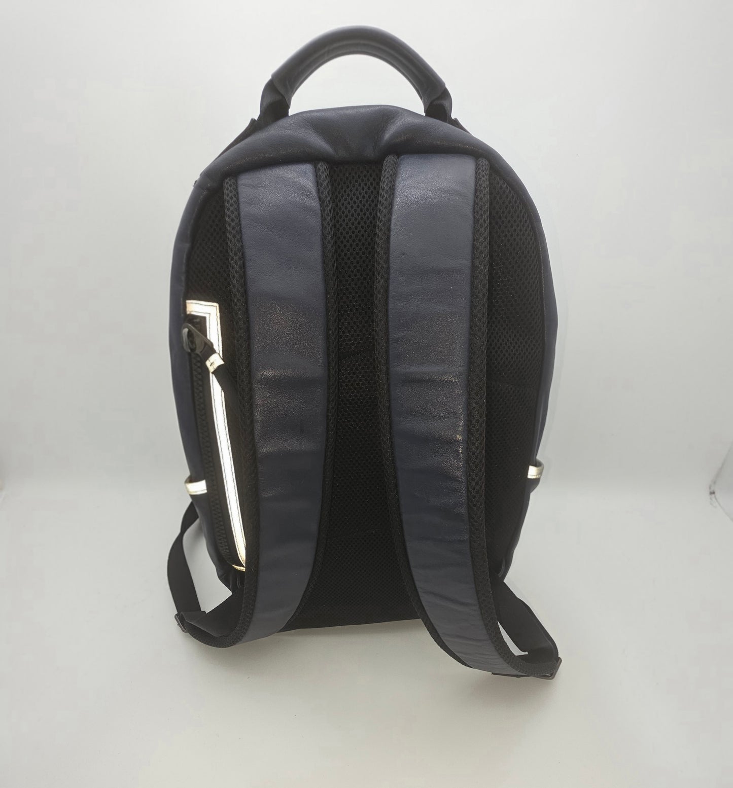 Coach Hitch Leather Backpack – Black with Metallic "C" Logo