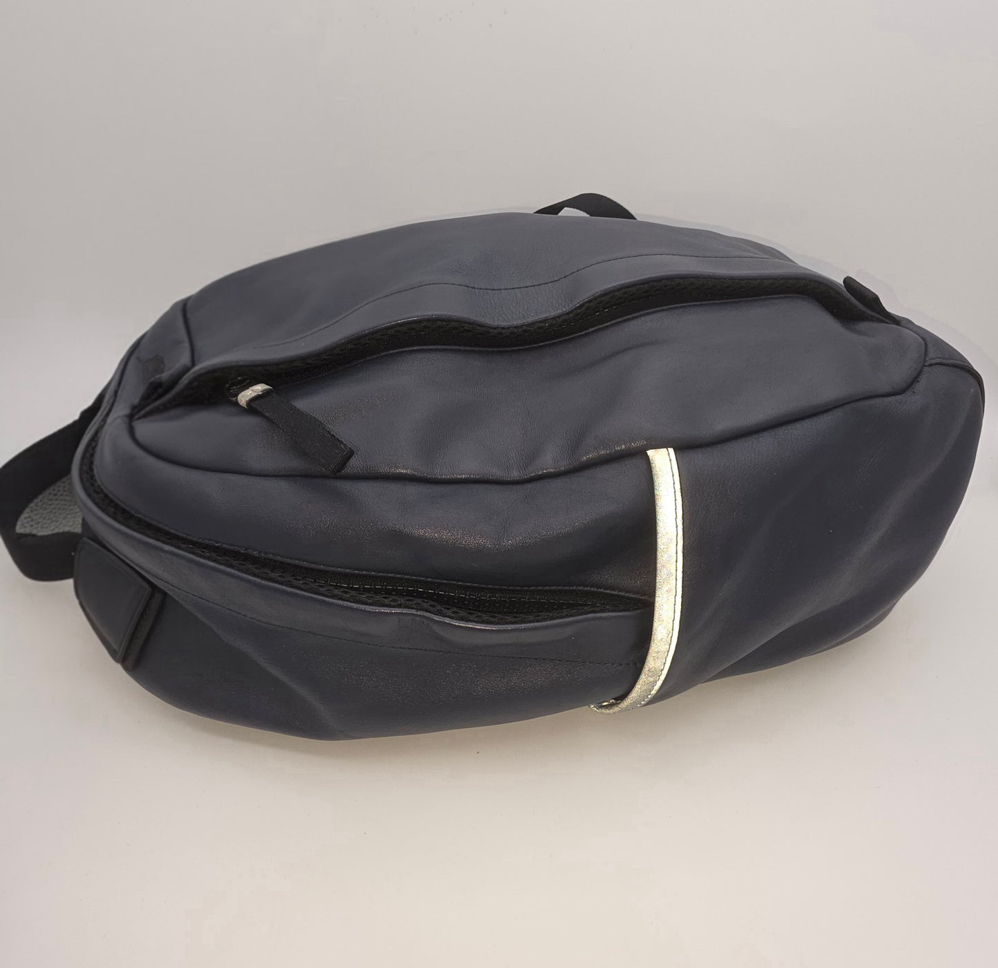 Coach Hitch Leather Backpack – Black with Metallic "C" Logo