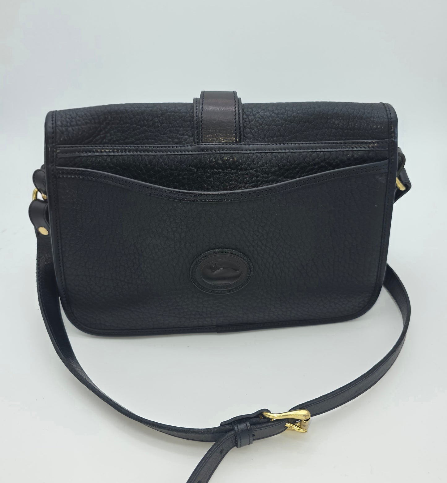 Vintage Dooney & Bourke All-Weather Leather Duck Crossbody – Black