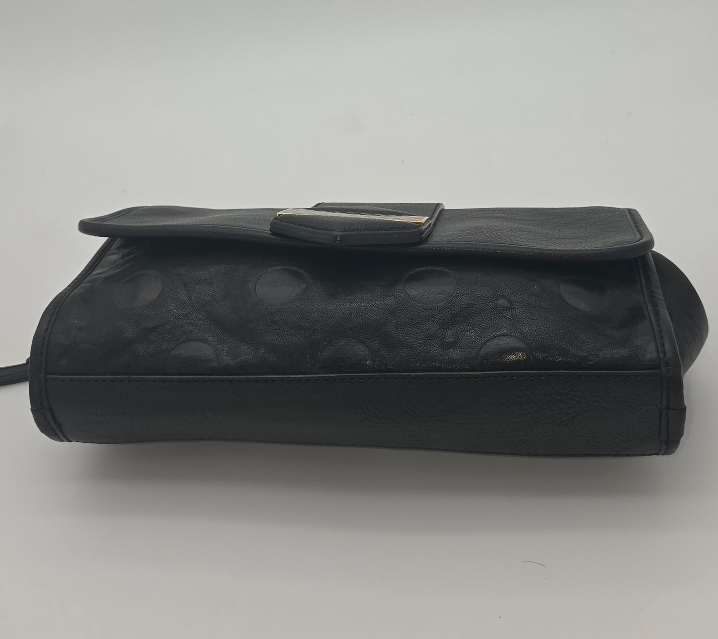 Marc by Marc Jacobs Black Polka Dot Embossed Leather Wristlet Clutch